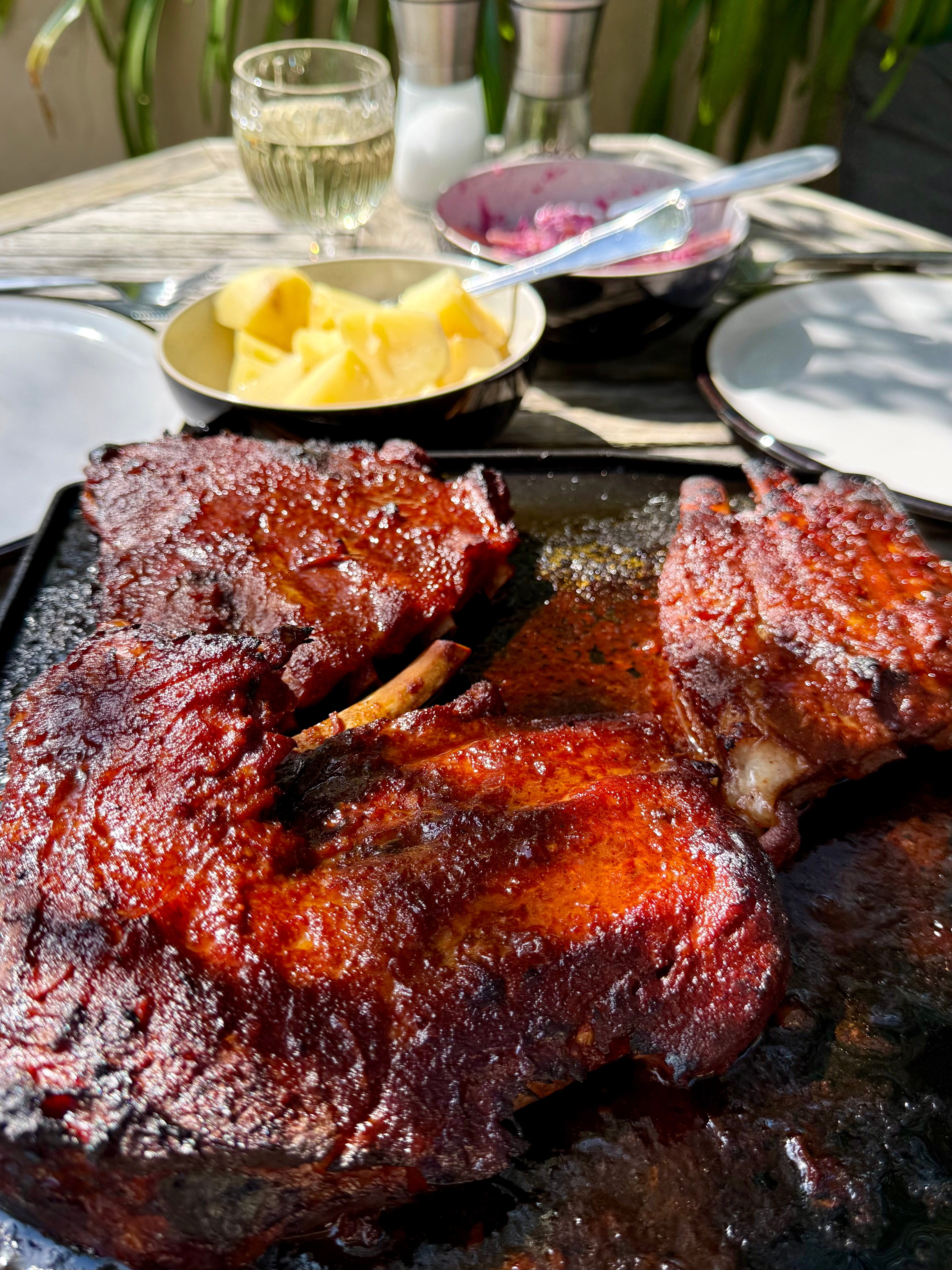 Wood-fired Slow Cooked BBQ Ribs