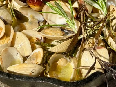 Wood-fired Garlic Butter Clams